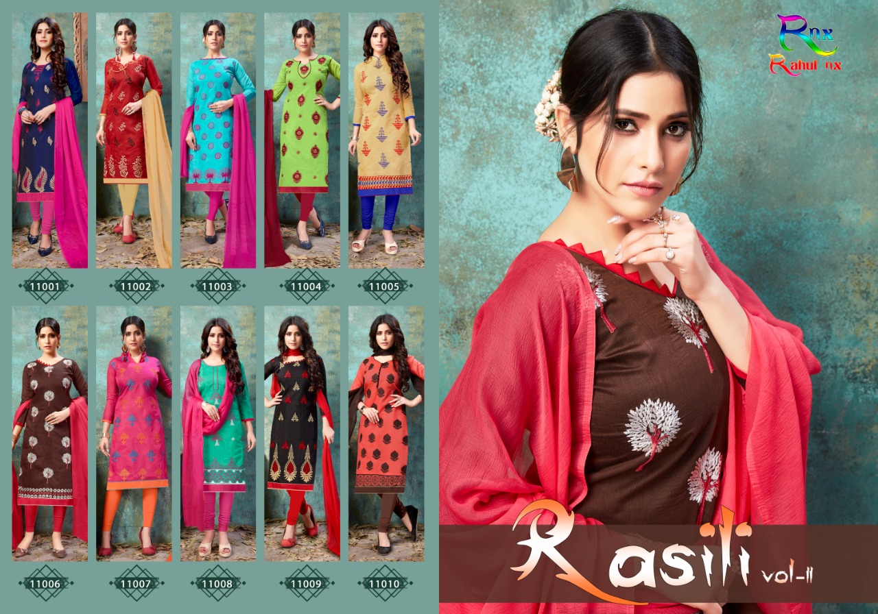 Rnx Presents  Rasili Vol 11 Designer Dress Material