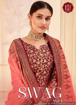 Rsf Presents Swag 3 Pure Silk Jacquard Designer Salwar Suits