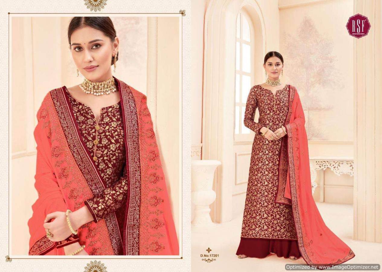 Rsf Presents Swag 3 Pure Silk Jacquard Designer Salwar Suits