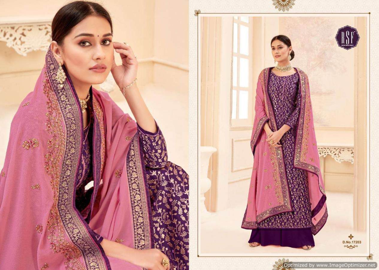 Rsf Presents Swag 3 Pure Silk Jacquard Designer Salwar Suits