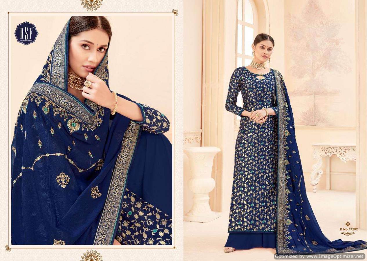 Rsf Presents Swag 3 Pure Silk Jacquard Designer Salwar Suits