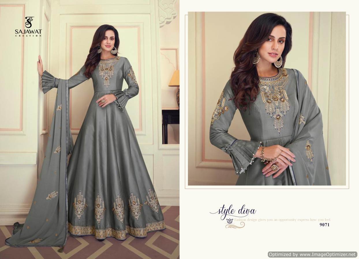 Sajawat Presents  Mandora  Vol 1  Festive Wear Ready Made Suit