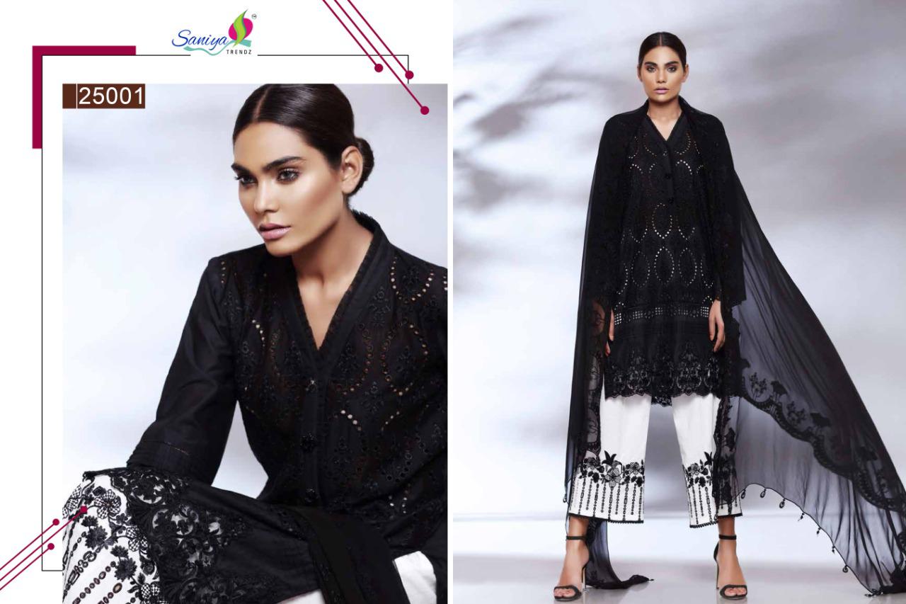 Saniya  Presents  Charizma Qara  Black And White Collection