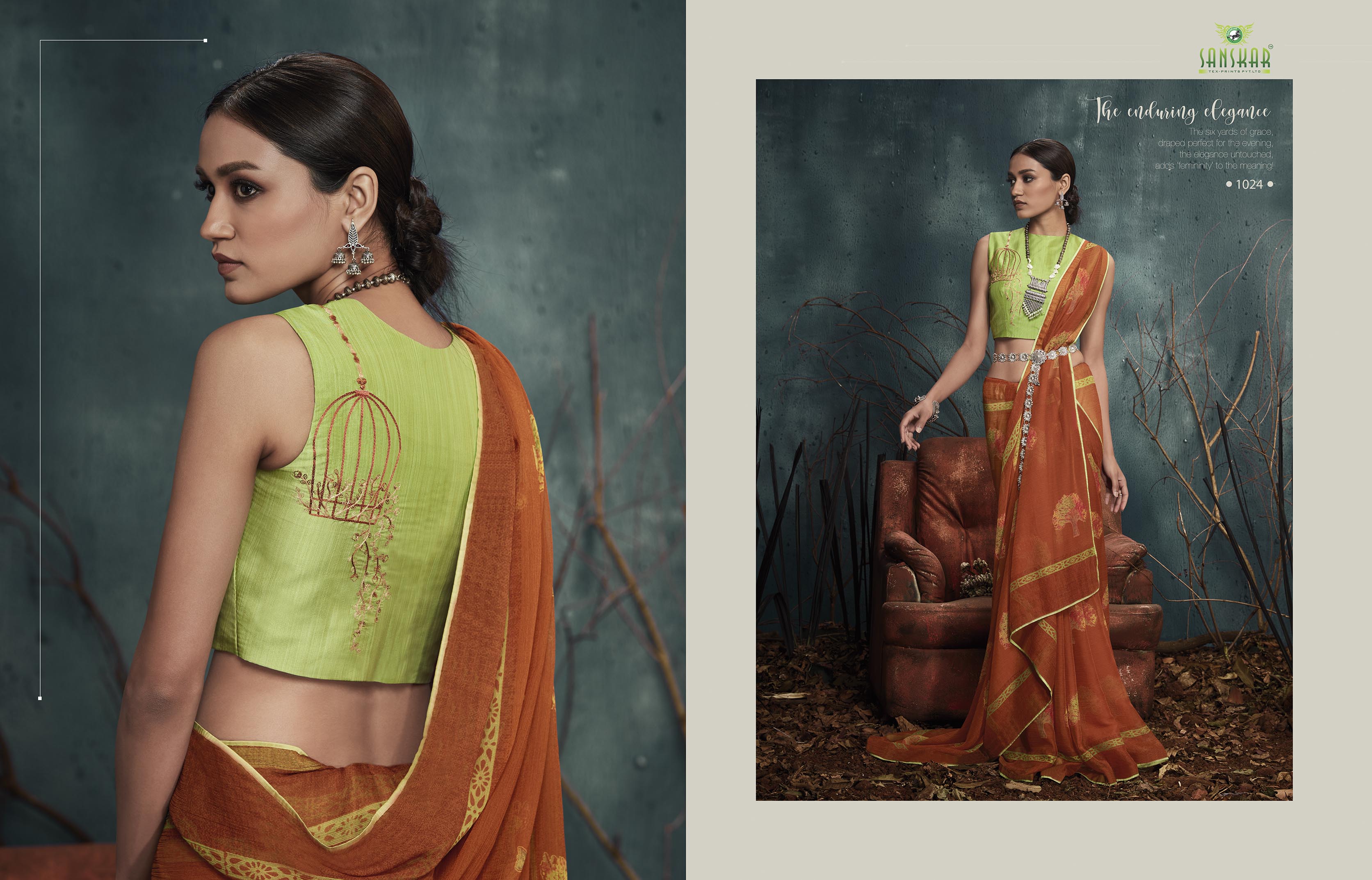 Sanskar Presents Kanghan 2 Chiffon Printed Casual Wear Saree Collection