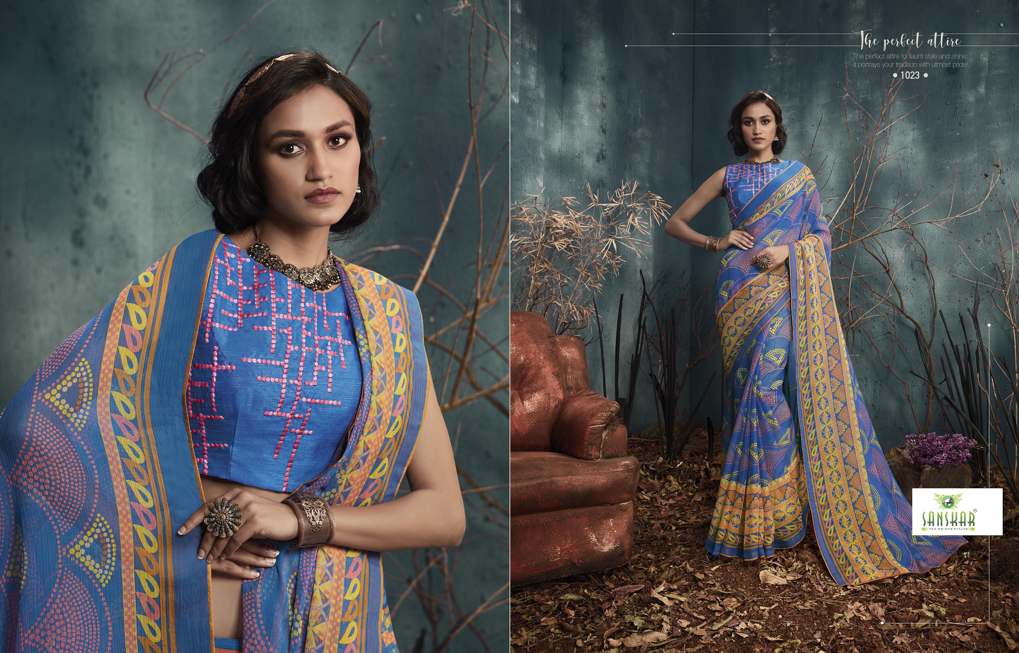 Sanskar Presents Kanghan 2 Chiffon Printed Casual Wear Saree Collection