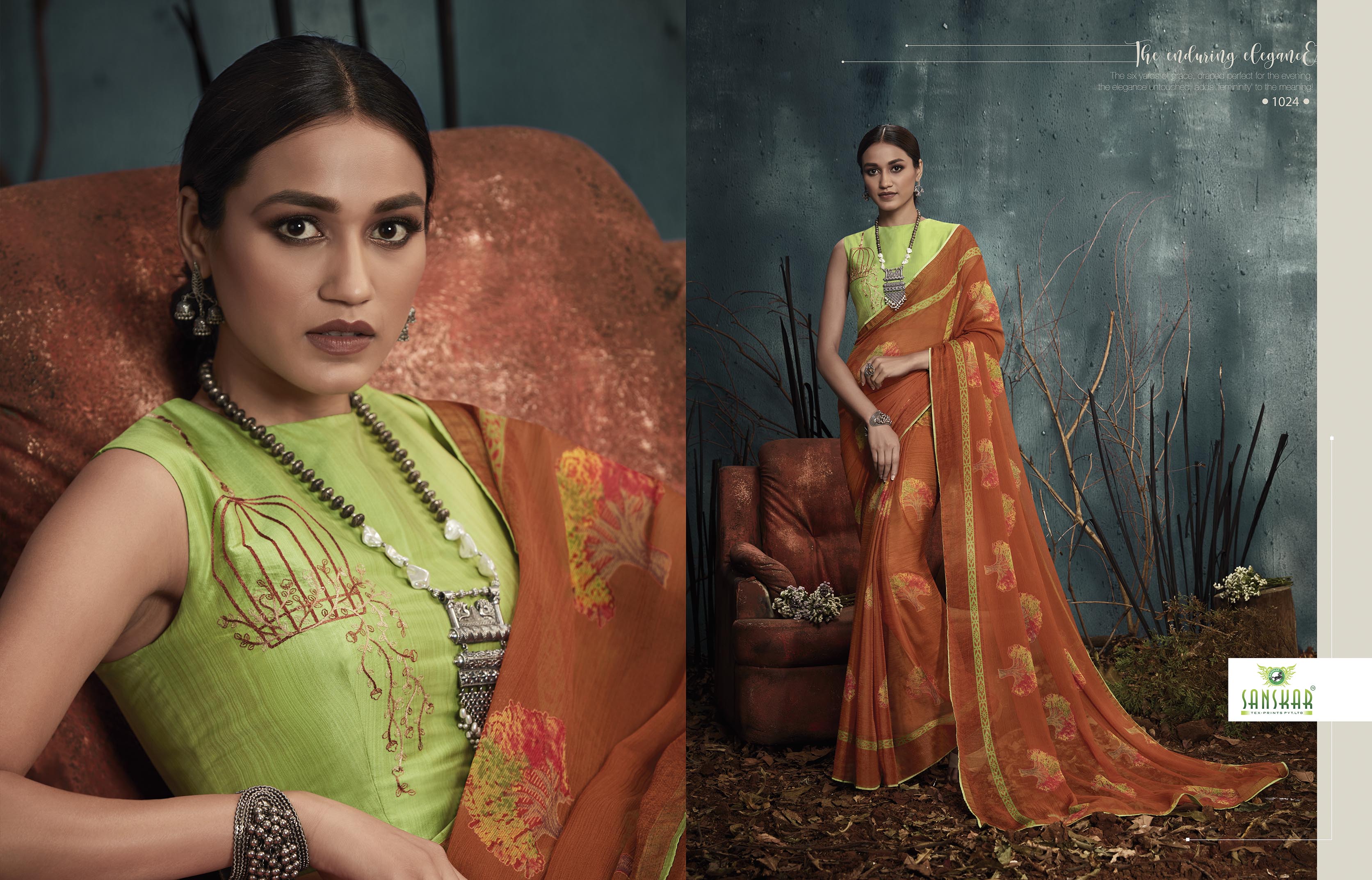 Sanskar Presents Kanghan 2 Chiffon Printed Casual Wear Saree Collection