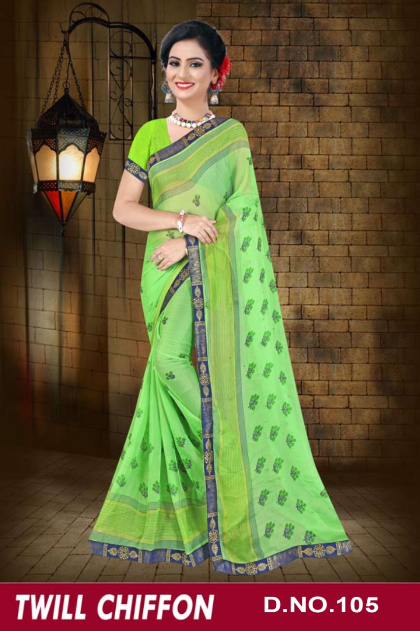 Shobha Presents Twill Chiffon Printed Saree Collection