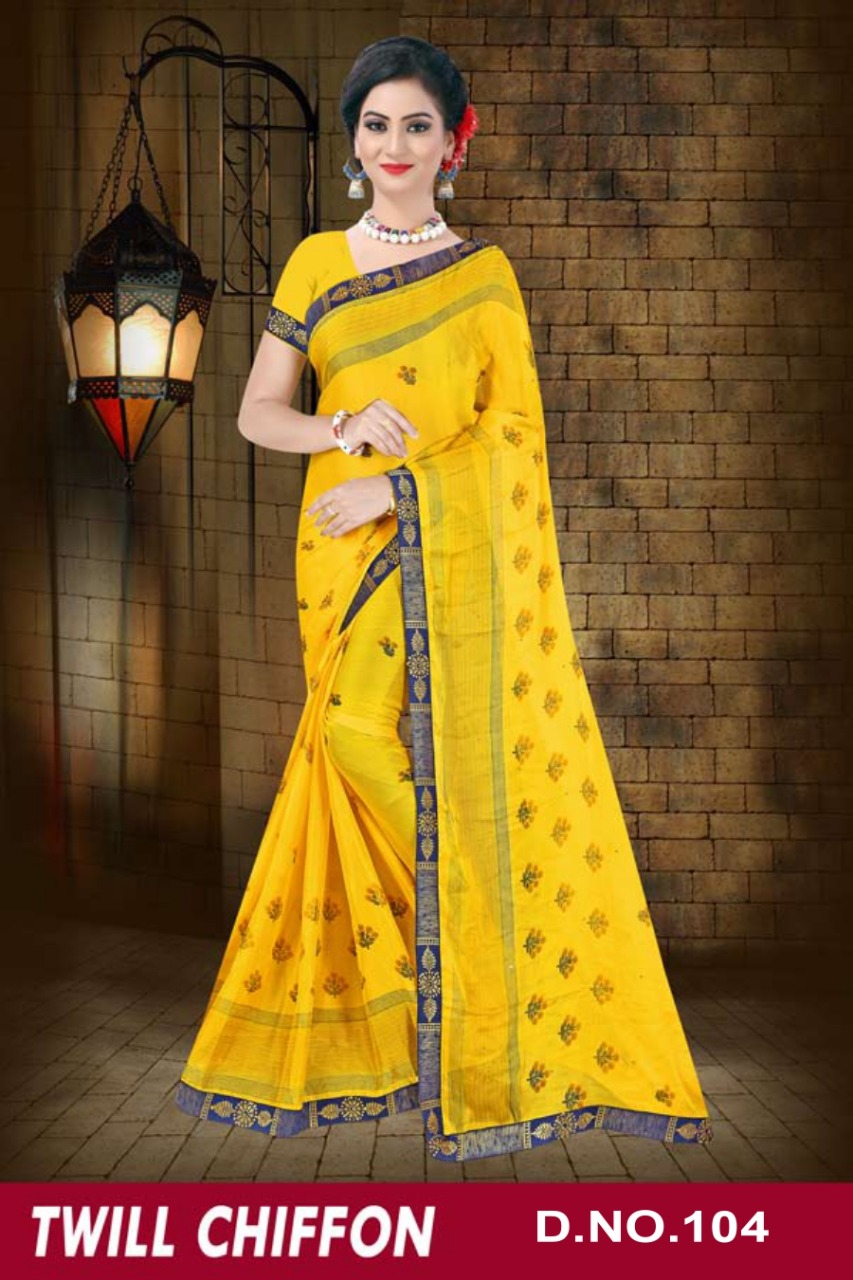 Shobha Presents Twill Chiffon Printed Saree Collection