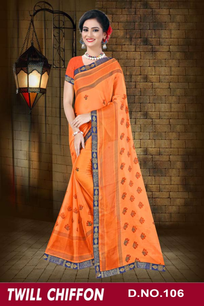 Shobha Presents Twill Chiffon Printed Saree Collection