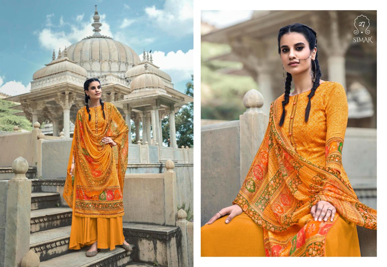 Simar  Presents Glossy Blossom Vol  27 Designer Salwar Suits