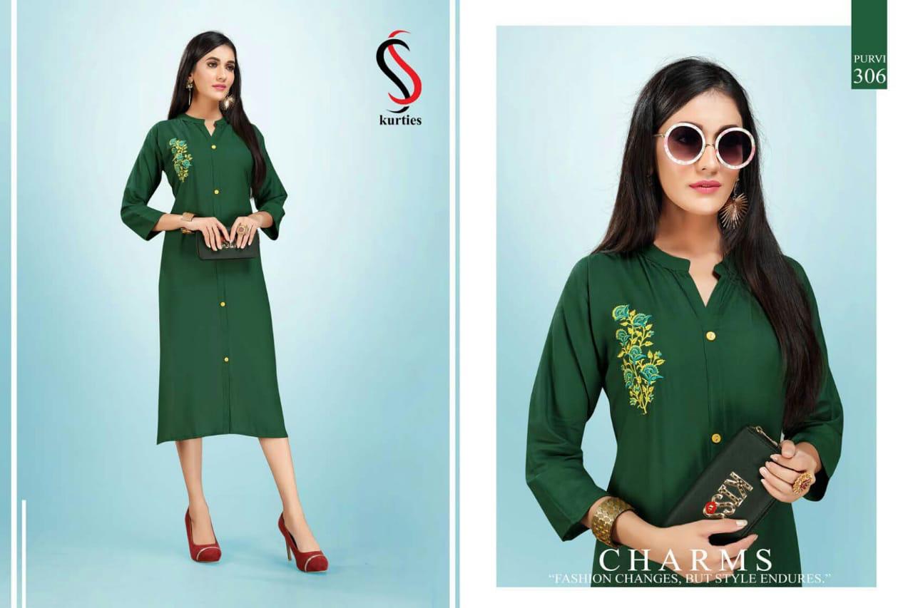 Ss  Presents Purvi  Vol 3  Daily Wear Kurtis Collection