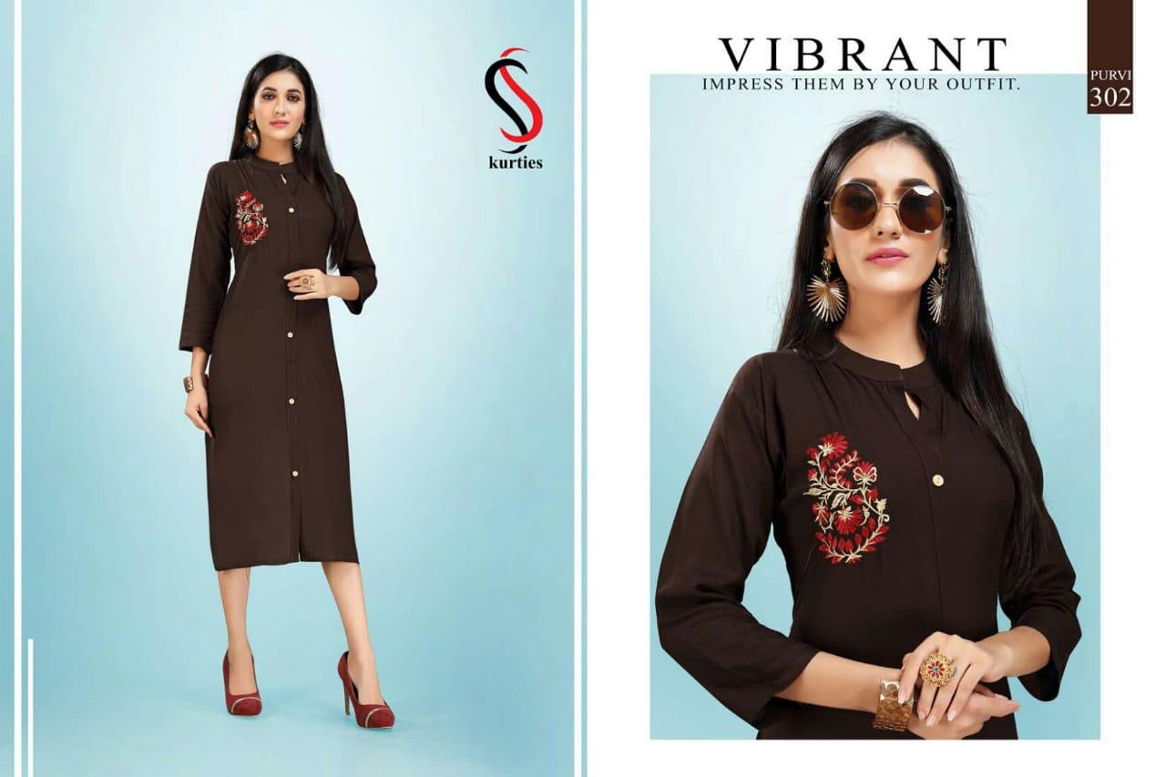 Ss  Presents Purvi  Vol 3  Daily Wear Kurtis Collection