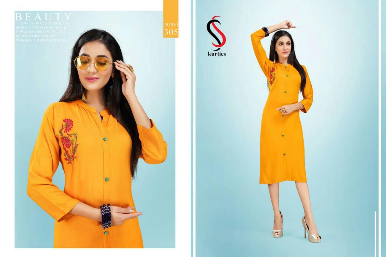 Ss  Presents Purvi  Vol 3  Daily Wear Kurtis Collection