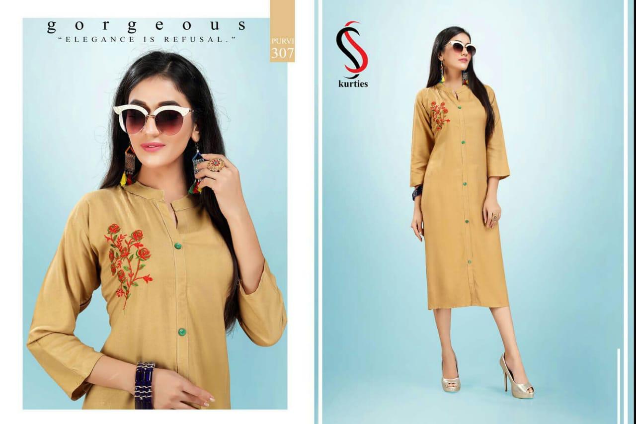 Ss  Presents Purvi  Vol 3  Daily Wear Kurtis Collection