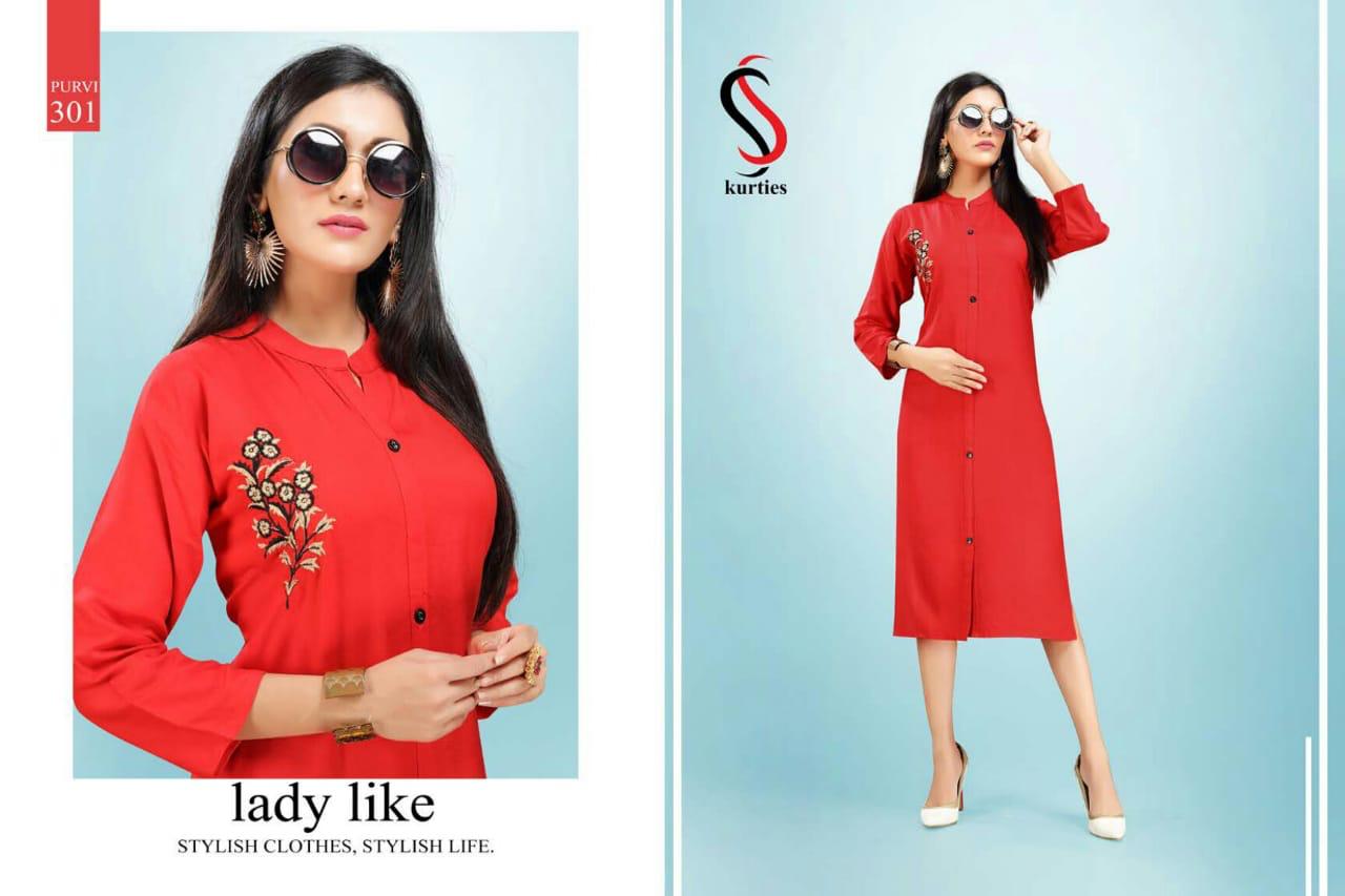 Ss  Presents Purvi  Vol 3  Daily Wear Kurtis Collection