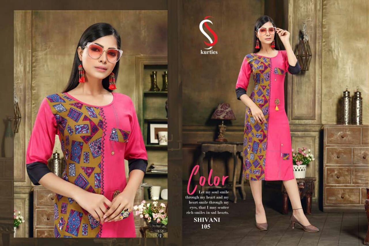 Ss Presents  Shivani  Printed Kurti Collection