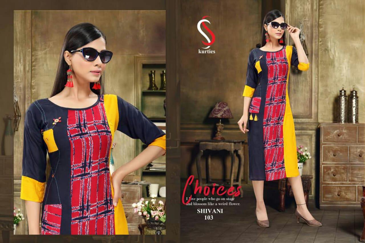 Ss Presents  Shivani  Printed Kurti Collection