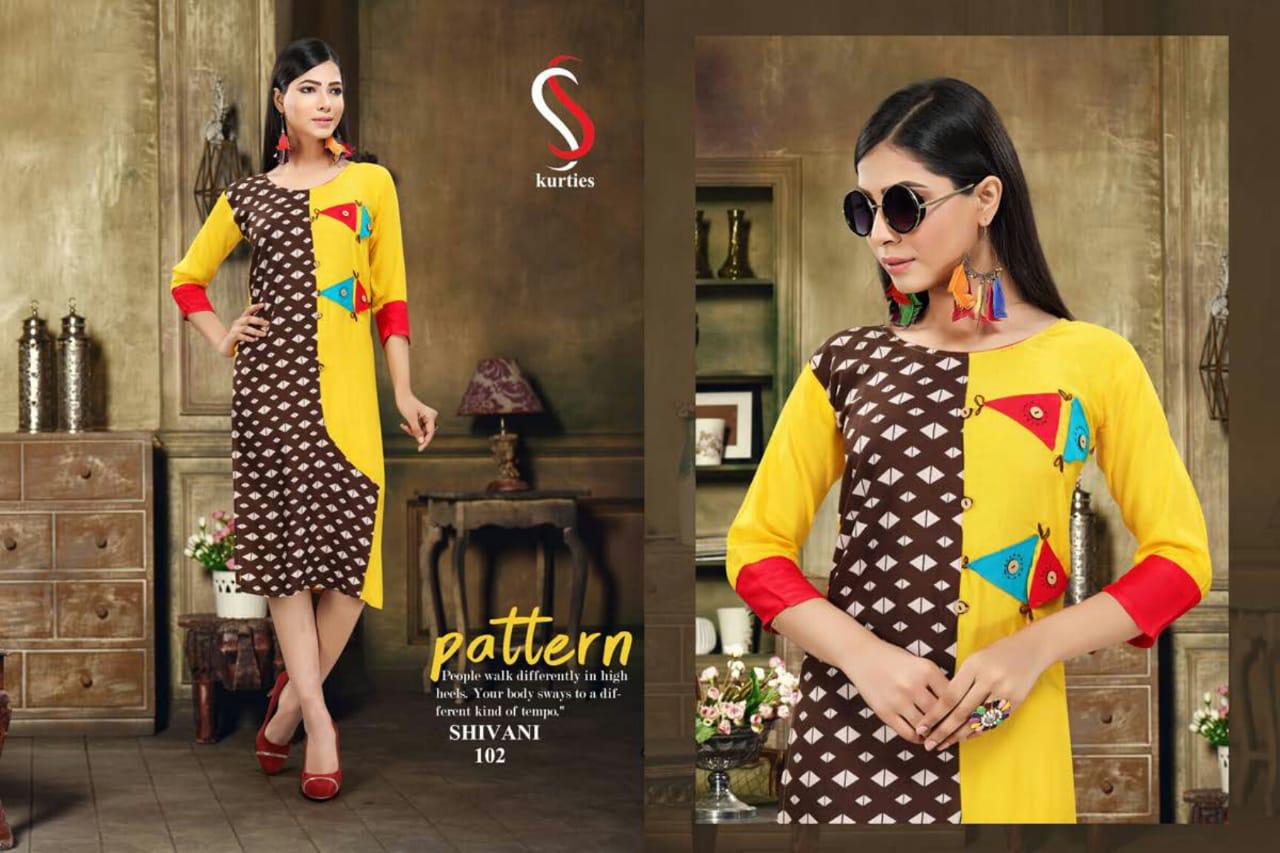 Ss Presents  Shivani  Printed Kurti Collection