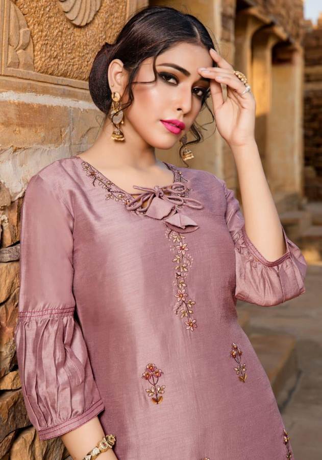 Yami Presents Reshami Heavy Viscose Designer Kurti With Bottom Collection