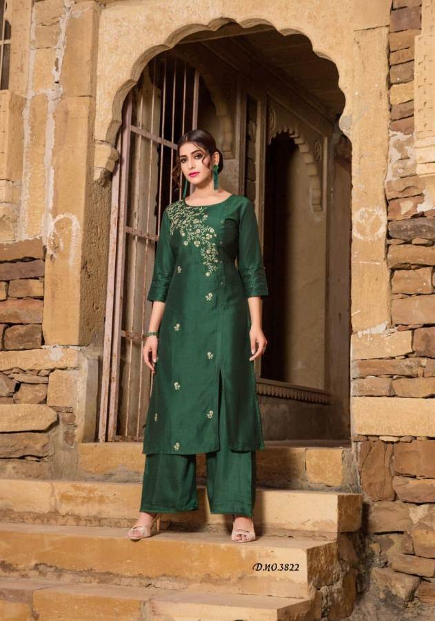 Yami Presents Reshami Heavy Viscose Designer Kurti With Bottom Collection