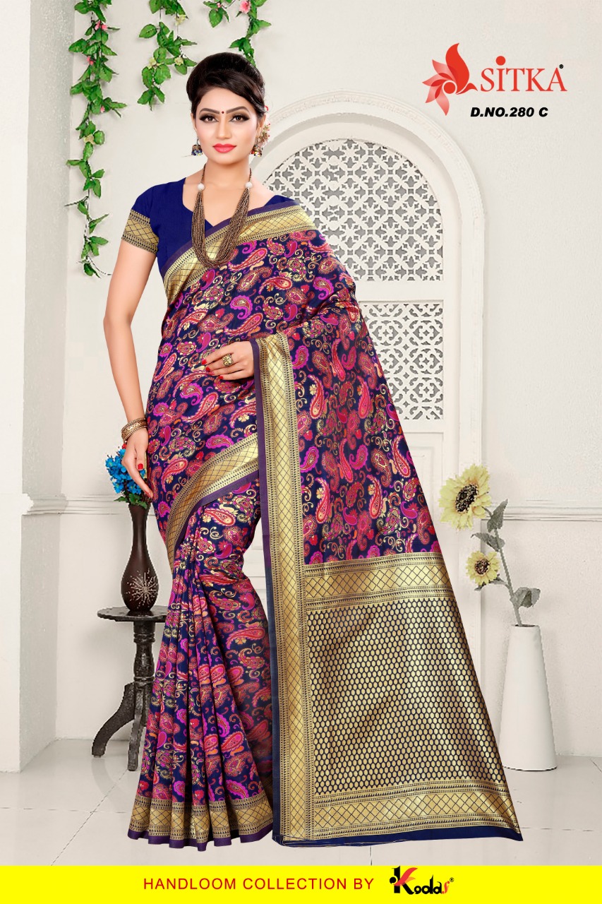 Sitka Presents Deivamangal 280 Designer  Saree Collection