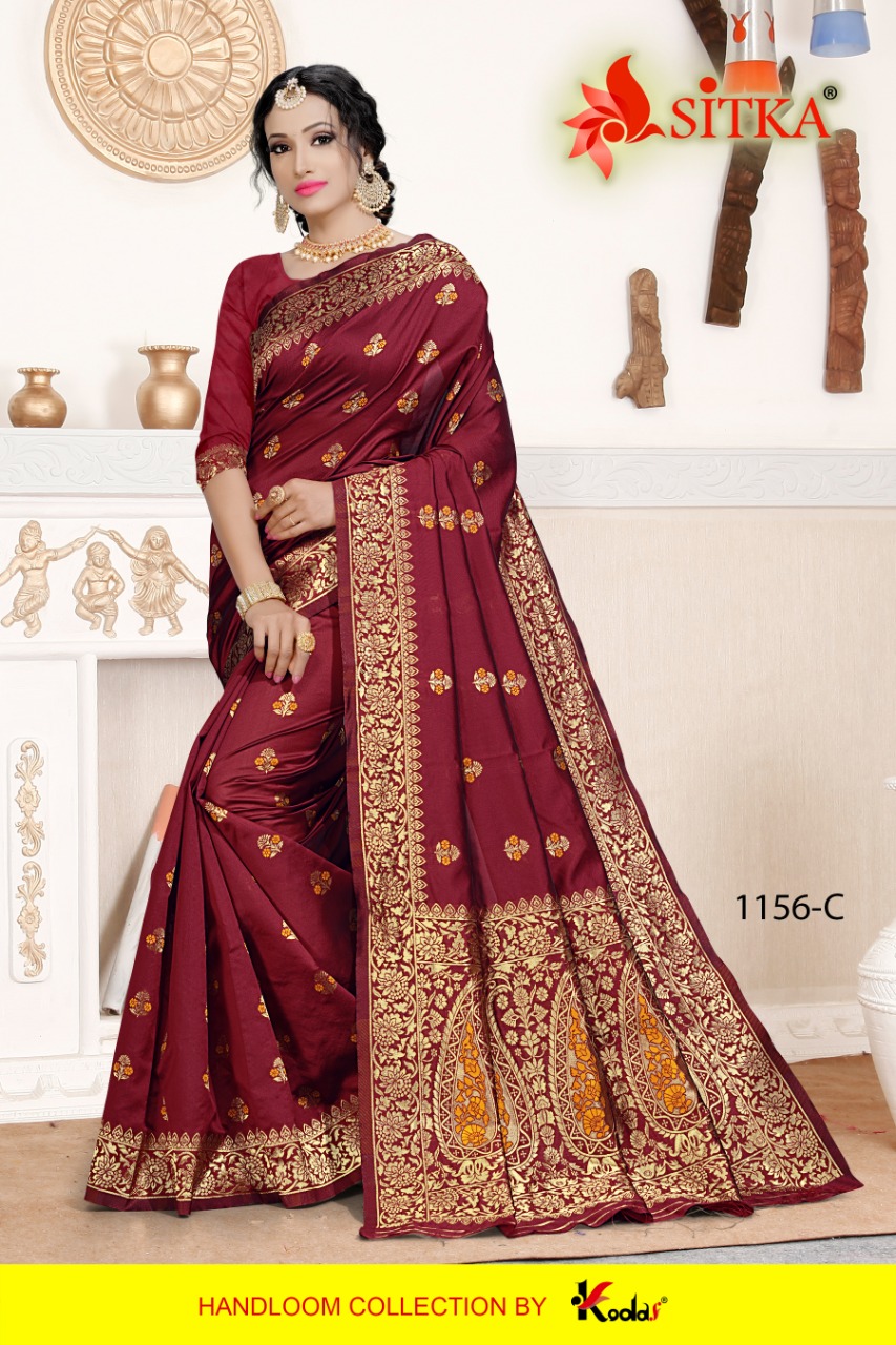 Sitka Presents Natural Silk 1156  Saree Collection