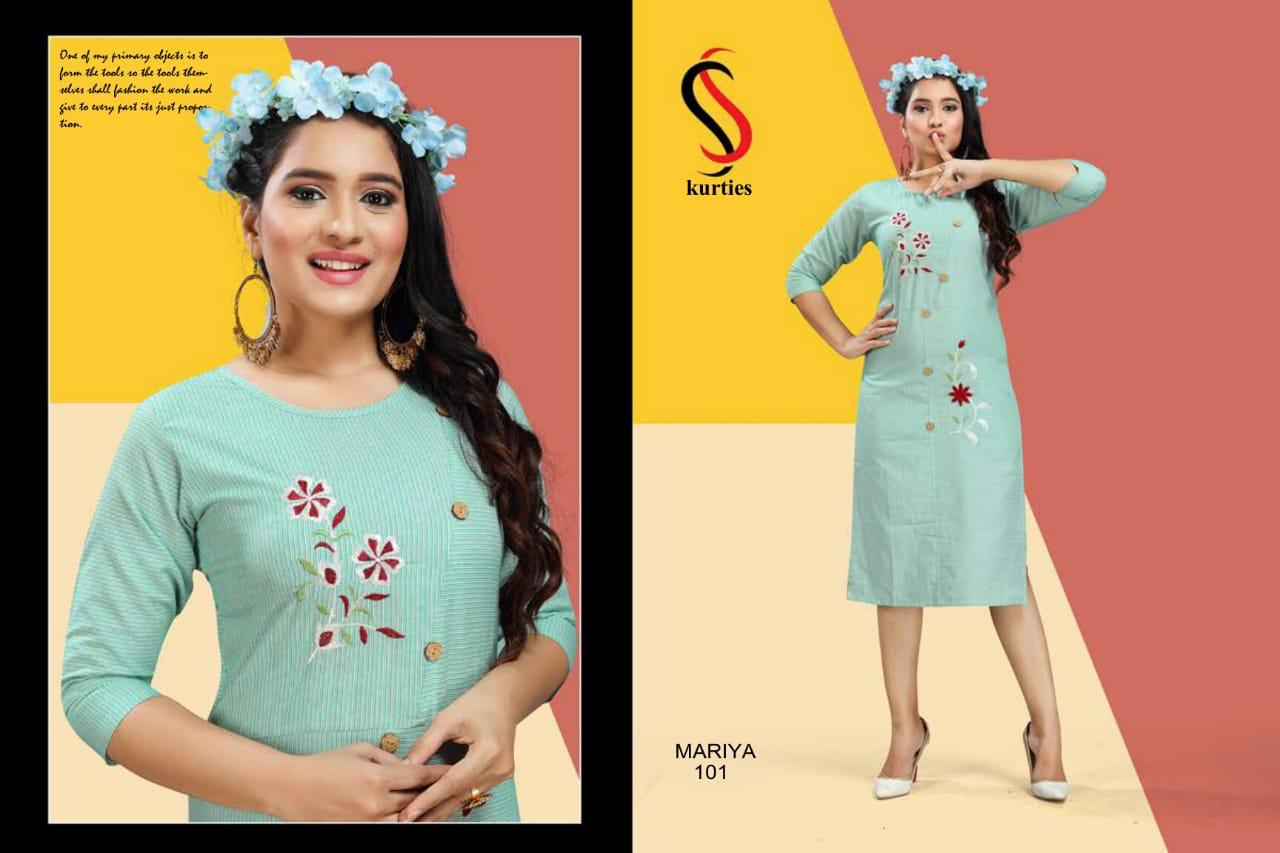 Ss Presents Mariya Designer Kurti Collection