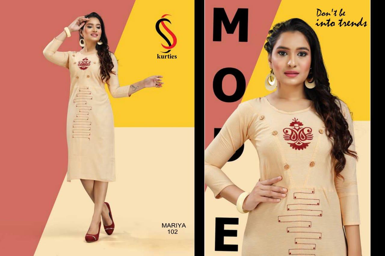 Ss Presents Mariya Designer Kurti Collection