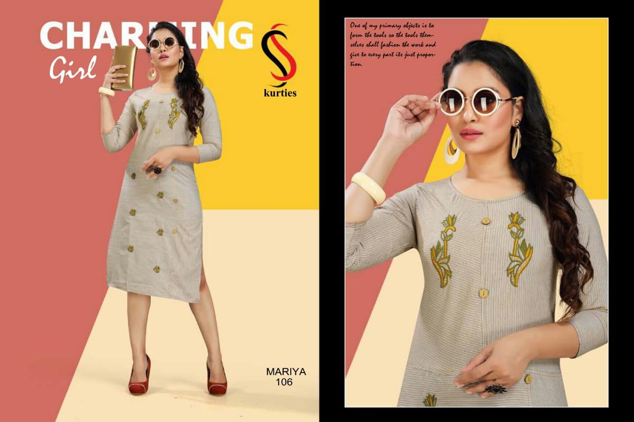 Ss Presents Mariya Designer Kurti Collection