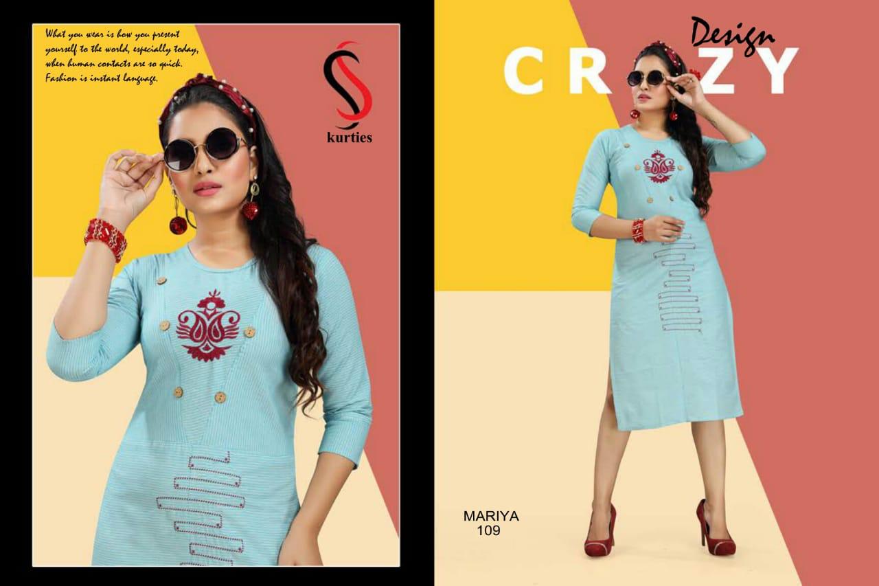 Ss Presents Mariya Designer Kurti Collection