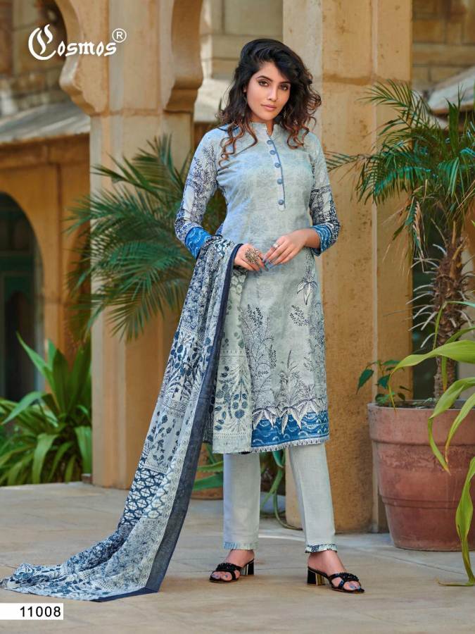 Cosmos Presents  Noor Printed Lawn Vol  2 Karachi Dress Material