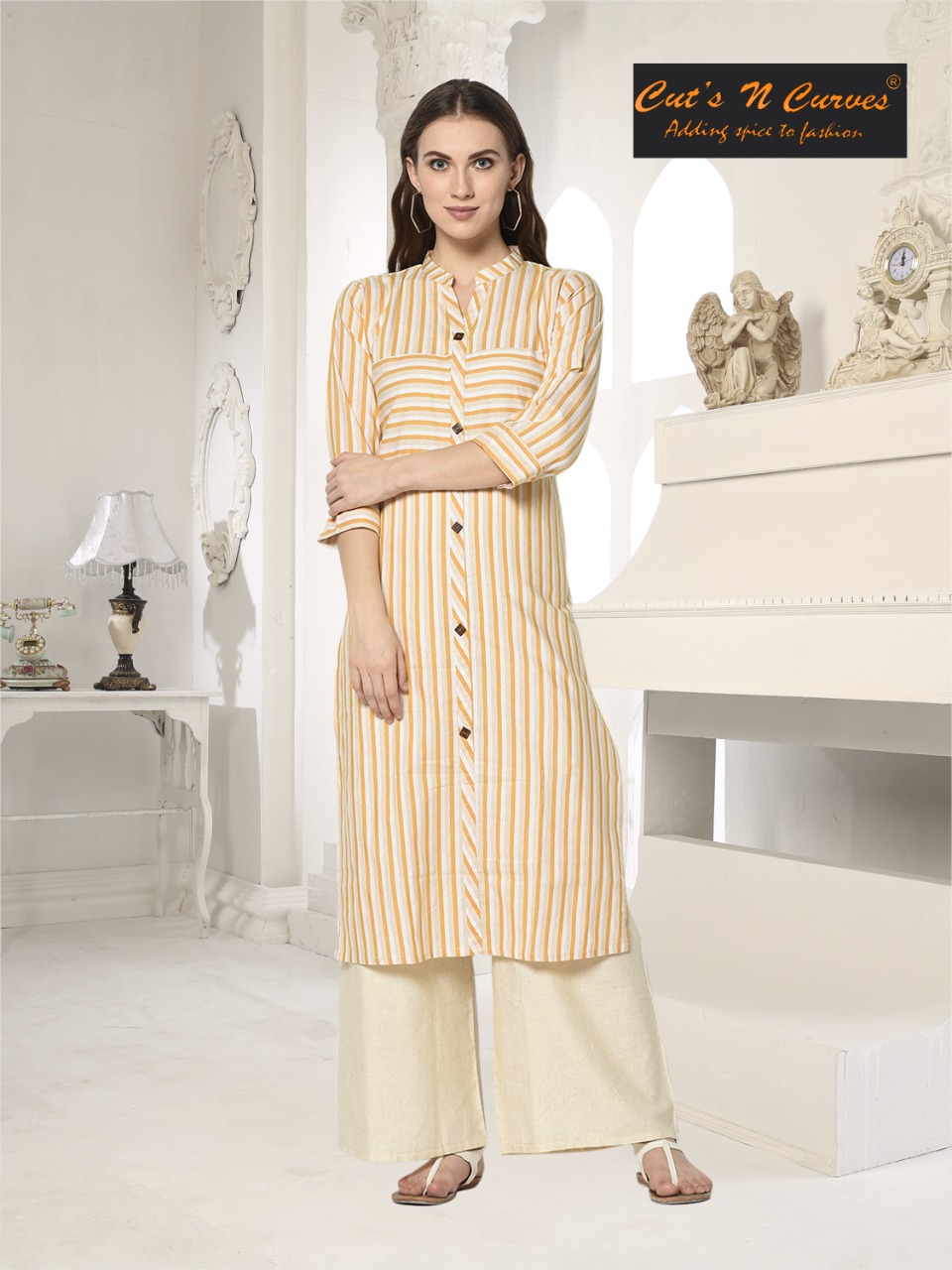 Cuts N Curves Presents Anita Weaved Designer Kurti Collection