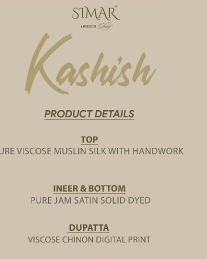 Glossy Simar  Presents Kashish   Designer  Dress Material