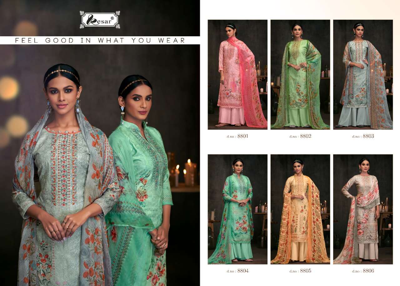 Kesar Presents Lrina  Dress Material Collection