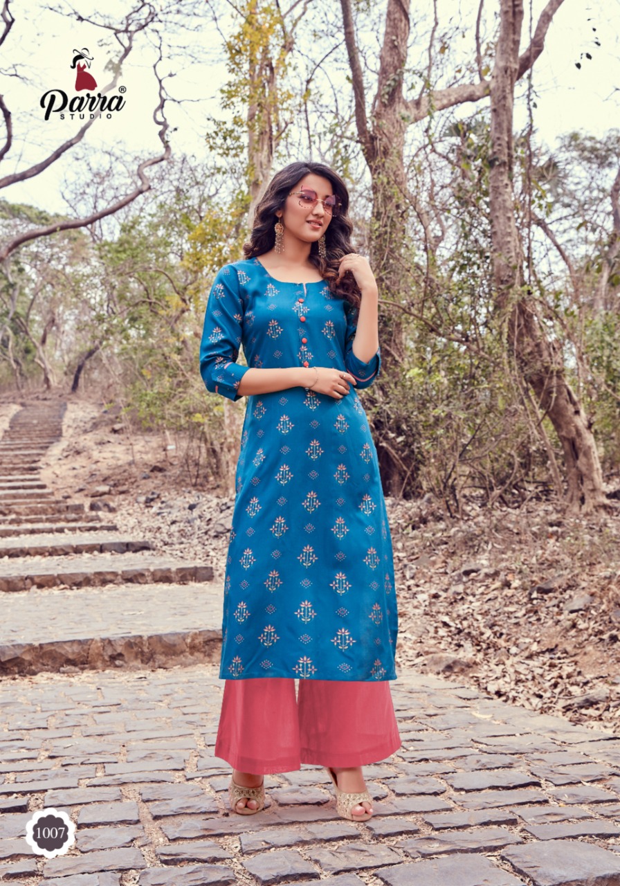 Parra Studio Presents Himanshi  Kurti  With Palazo