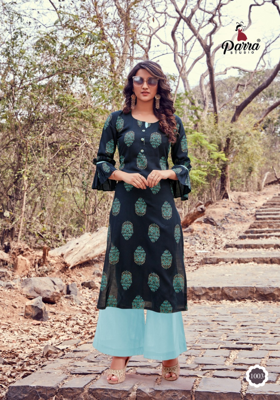 Parra Studio Presents Himanshi  Kurti  With Palazo