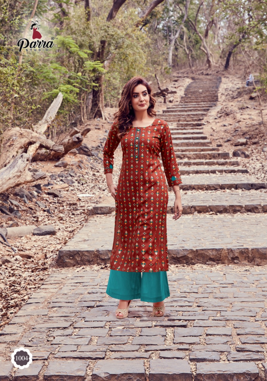 Parra Studio Presents Himanshi  Kurti  With Palazo