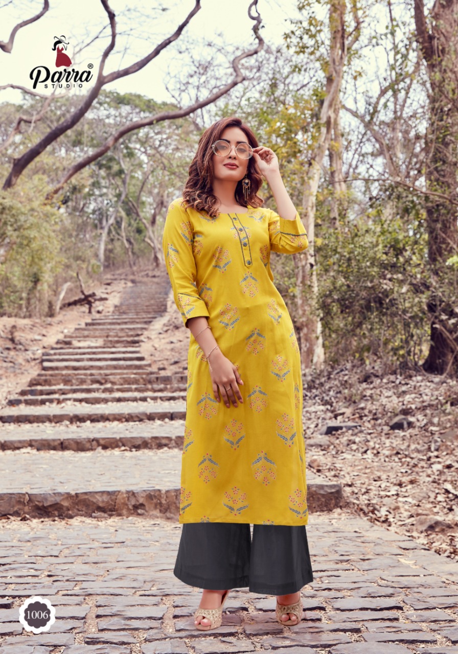 Parra Studio Presents Himanshi  Kurti  With Palazo