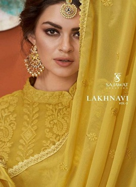 Sajawat Presents Lakhnavi 5 Festive Wear Ready Made Dress Material Collection