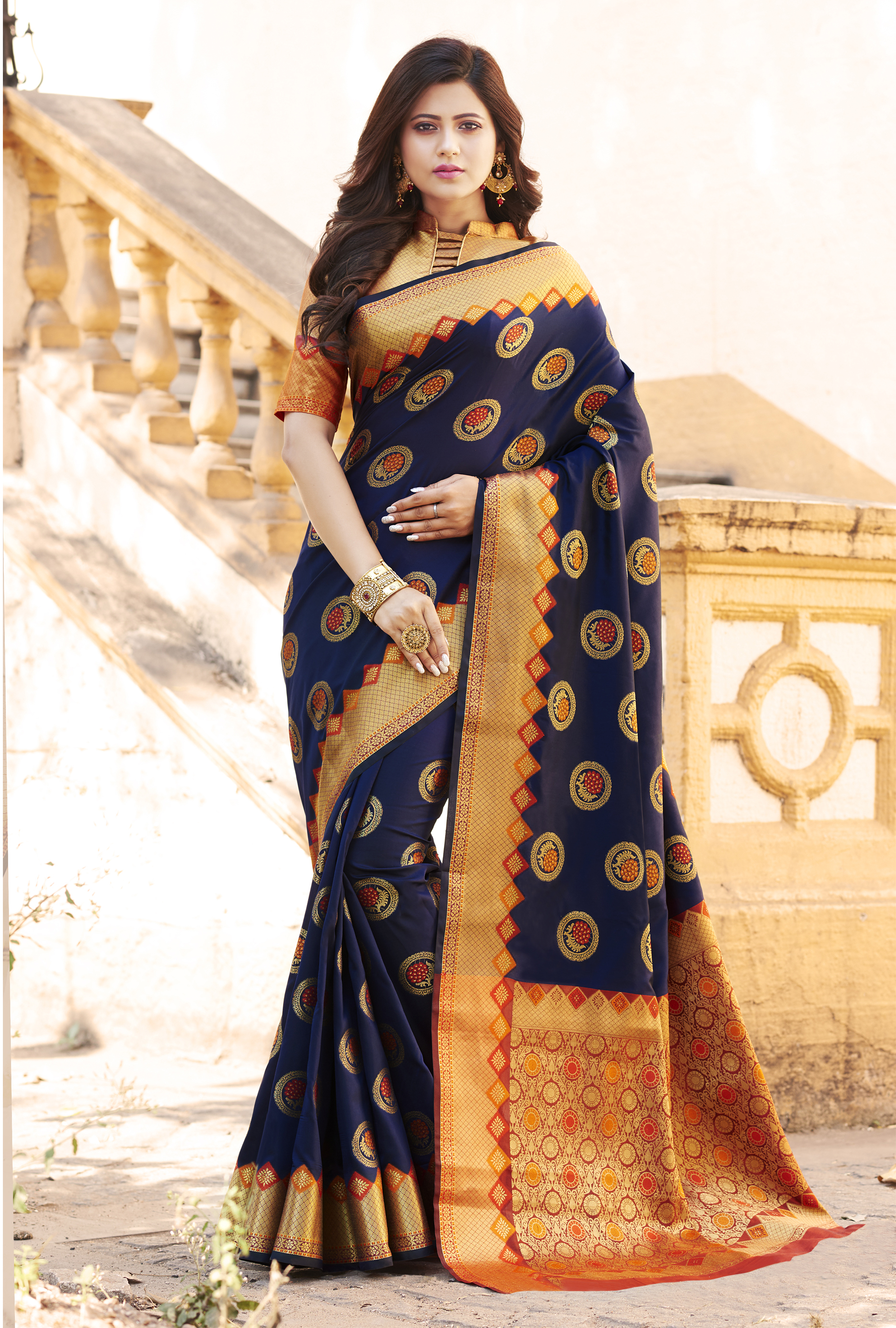 Designer Rich Look Cotton Saree - Vaarana.com