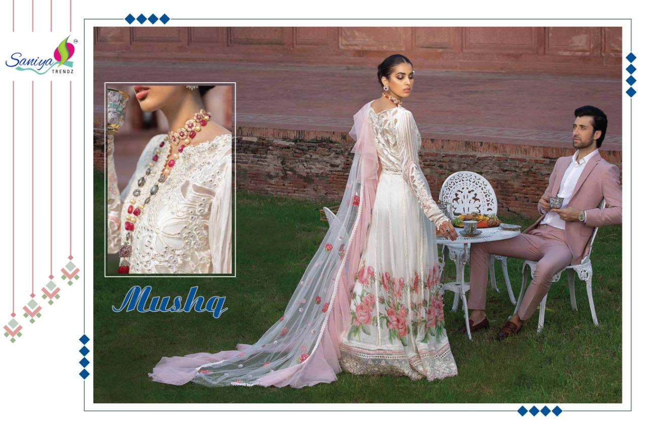 Saniya Presents  Mushq Heavy Stylish Look Pakistani Suits