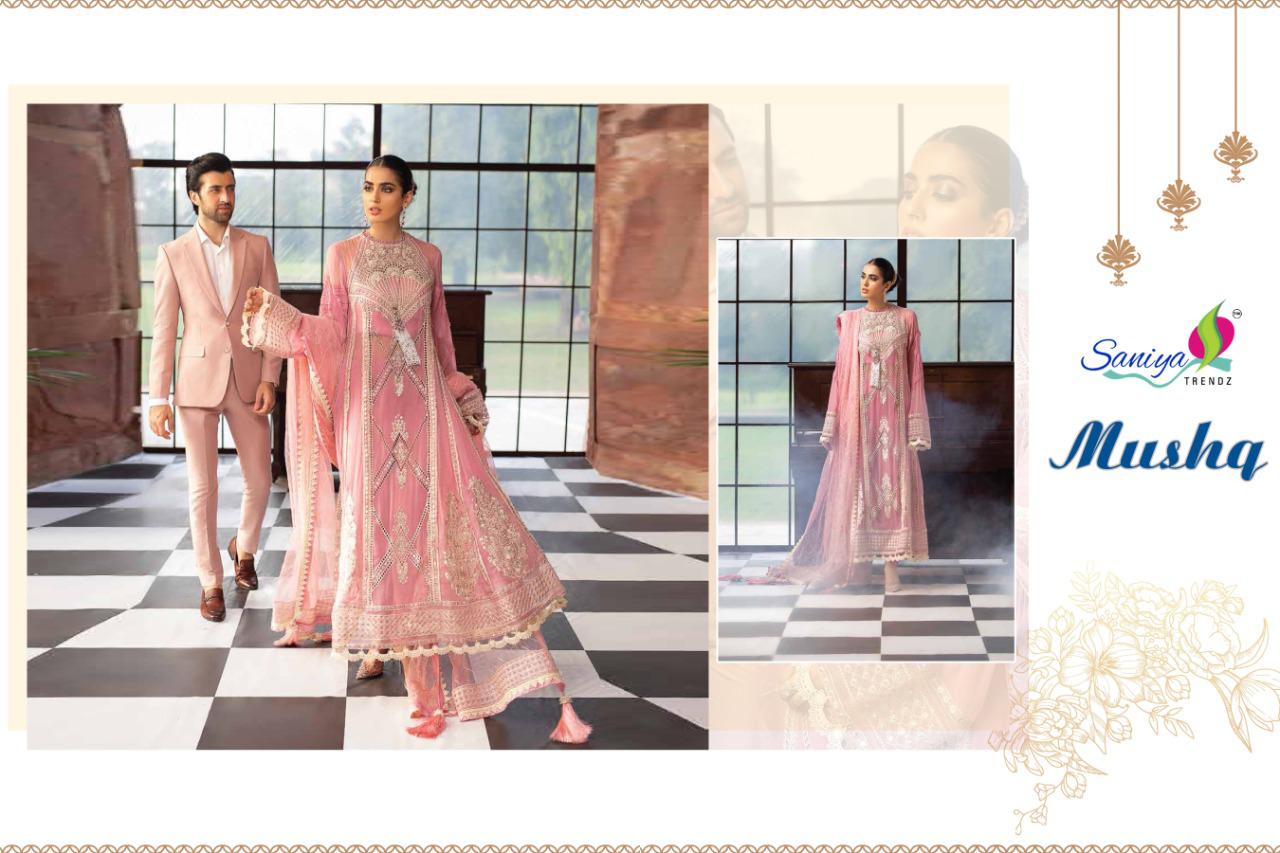 Saniya Presents  Mushq Heavy Stylish Look Pakistani Suits