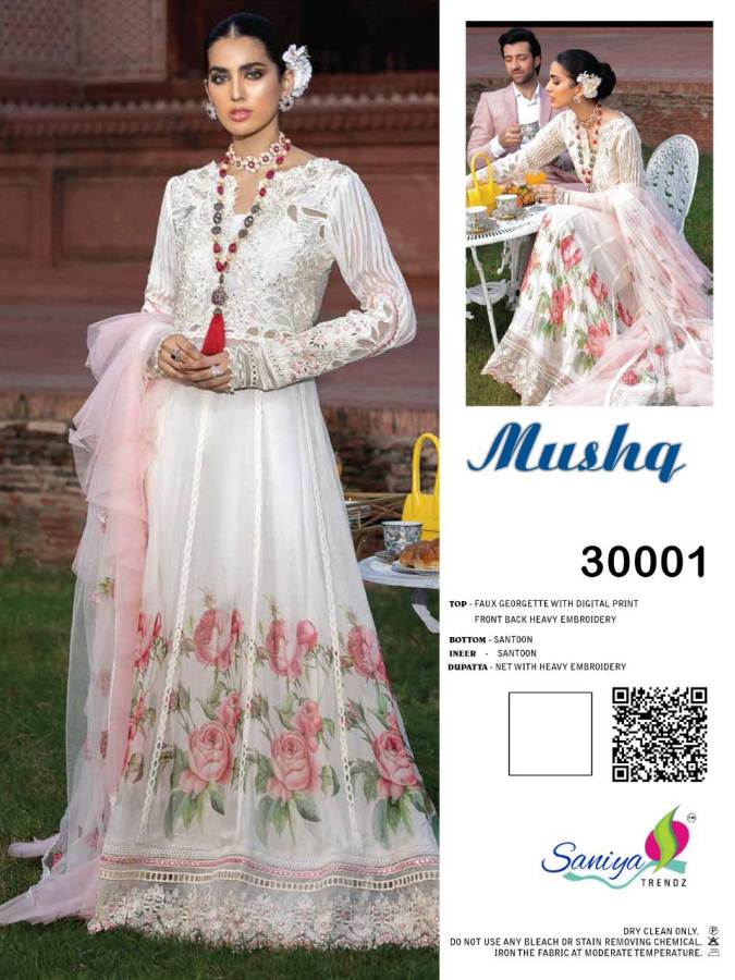 Saniya Presents  Mushq Heavy Stylish Look Pakistani Suits