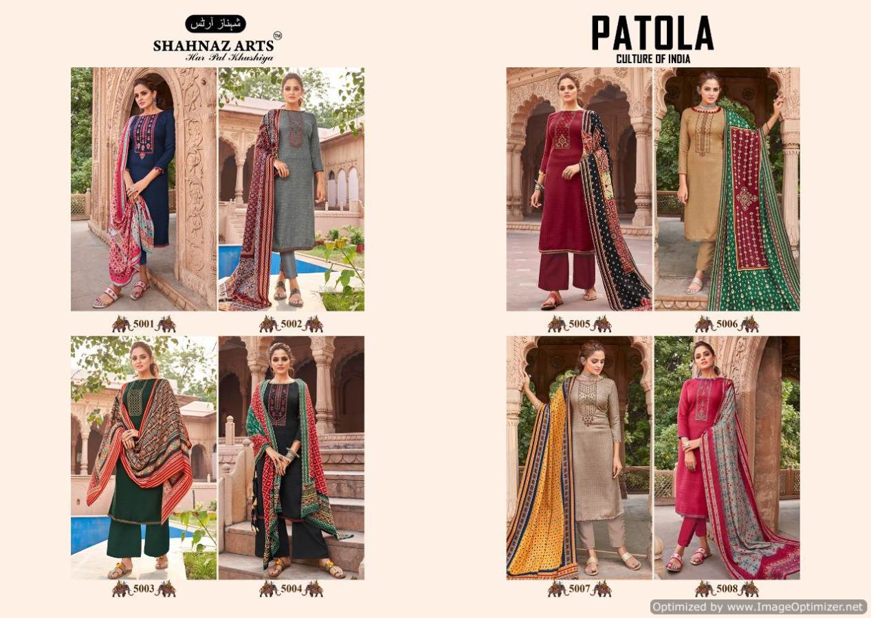 Shahnaz Arts Presents Patola Designer Dress Material