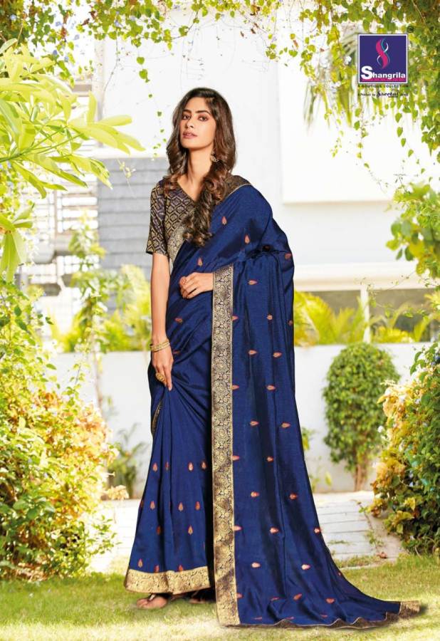 Buy Latest Navy Blue Color Indian Saree Online at Best Price