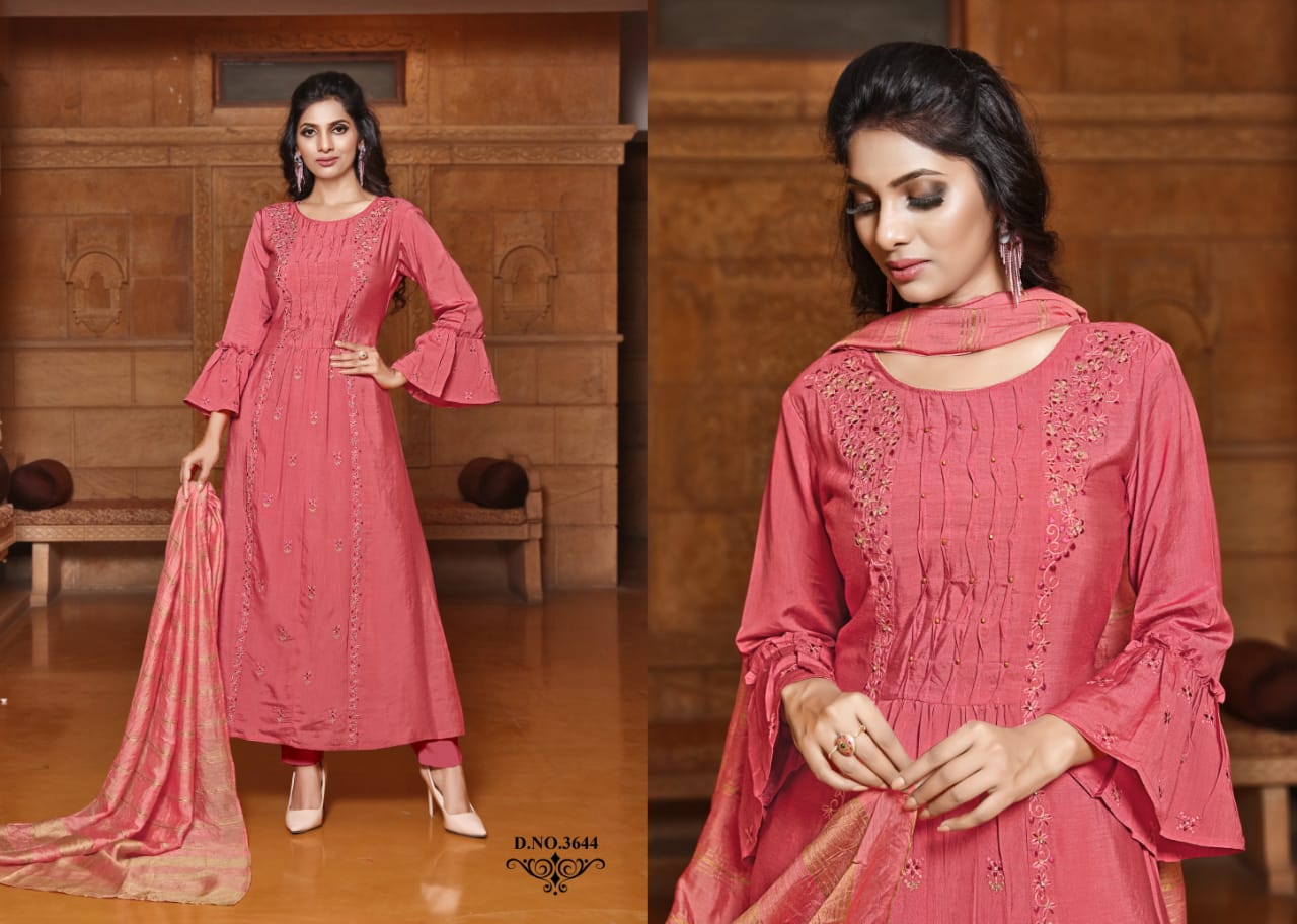 Yami  Presents Gajban  Stylish Gown With Dupatta