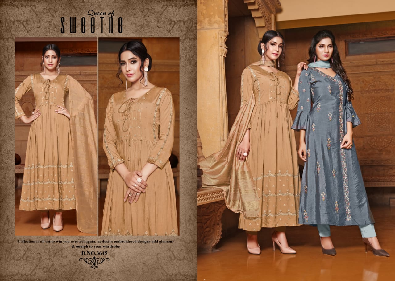 Yami  Presents Gajban  Stylish Gown With Dupatta