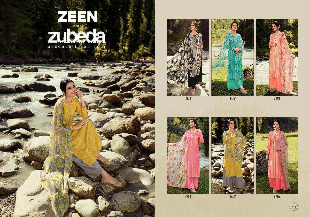 Zubeda  Presents Zeen  Printed Dress Material