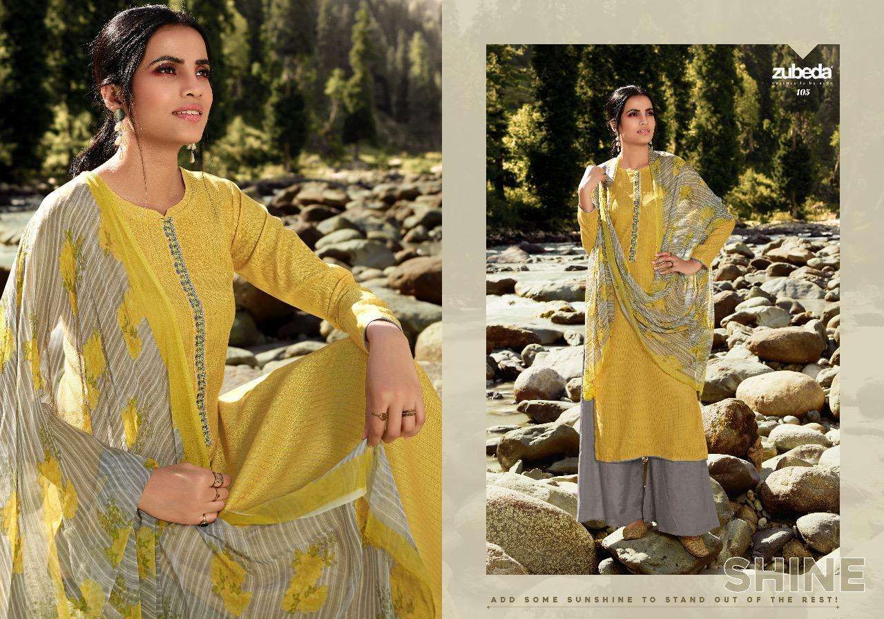 Zubeda  Presents Zeen  Printed Dress Material