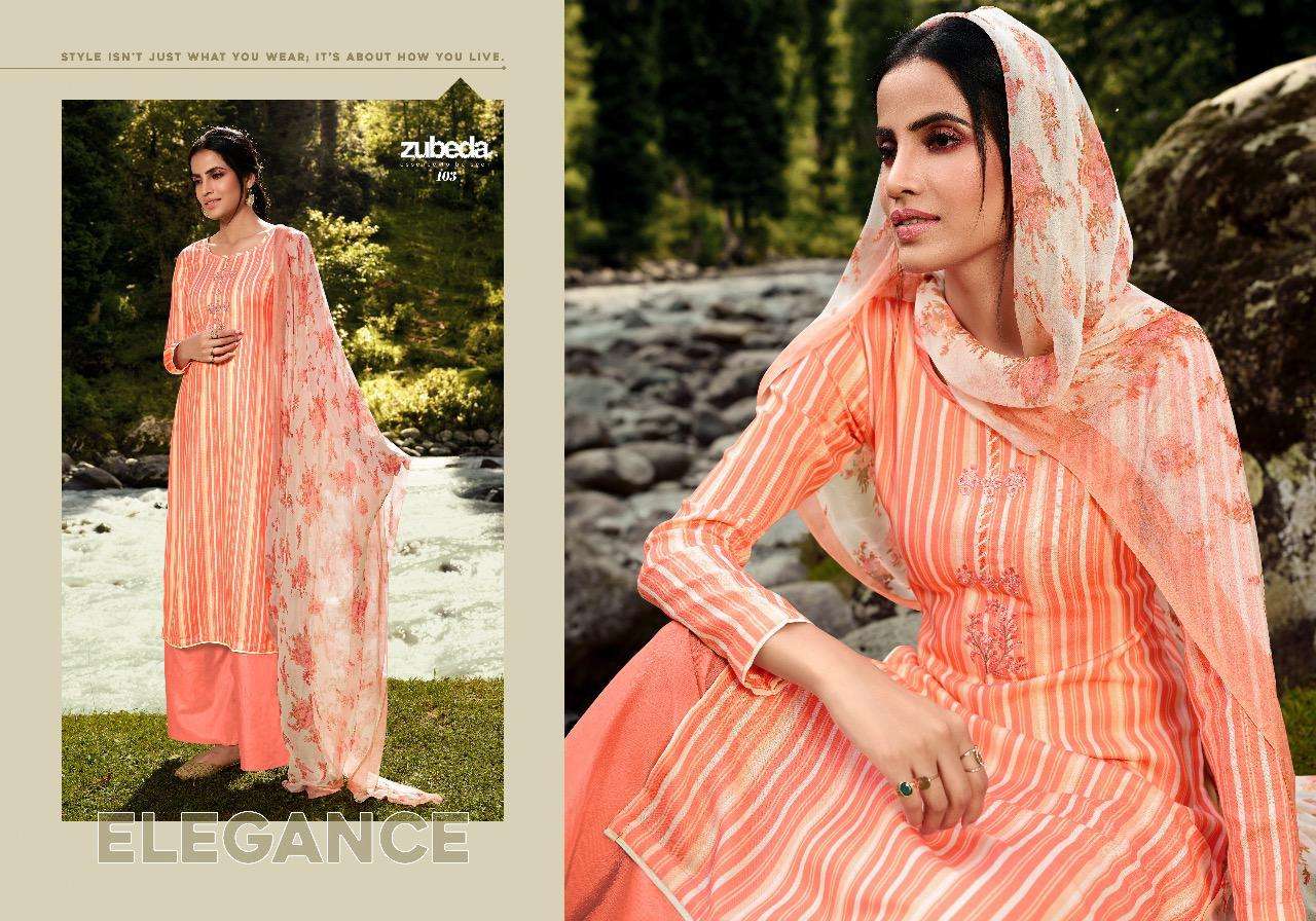 Zubeda  Presents Zeen  Printed Dress Material